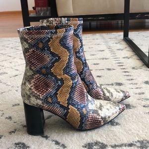 Jeffrey Campbell snakeskin boots